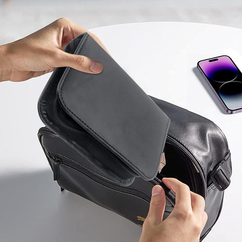 PU Leather Glucose Meter Storage Bag, Travel Case Organizer Pouch for Blood Glucose Meter and Accessories, Diabetic Supplies Travel Case, Carrying...