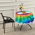 Tie Dye Round Tablecloth Stain Resistant Table Cloth Polyester Table Cover for Kitchen Dining Party Home Decor 60 Inch...