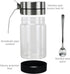 Glass Condiment Jars with Stainless Steel Lids and Spoons for Serving & Storing Sugar Spice Salt Seasoning in Home Kitchen Coffee Bar Restaurant, ...