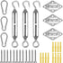 33 Pcs Sun Shade Hardware Kit for Rectangle Triangle Shade Sail - Retractable 4.5'' to 6.5'' 304 Marine Grade Stainless Steel Sun Shade Sail Insta...