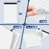 Graph Paper Pads 6 Pack Grid Paper Pad 5x8 White Note Pads 2x2 Squares Per Inch Writing Pad Perforated Lined Grid Notebook 30 Sheets Paper Pads Sm...