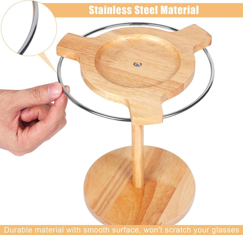 Sunglasses Organizer Glasses Holder Stand with 360 Rotating Display Eyeglasses Rack Wood Base for up to 12 Pairs of Eyewear for Table Dresser Desk...