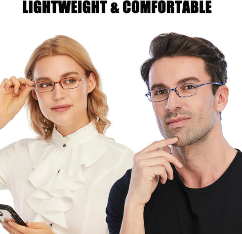 AQWANO 4 Pack Computer Reading Glasses Blue Light Blocking Lightweight TR90 Flexible Frame UV Protection Readers for Women Men +2.5...