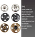 Meikeer 100 Sets Sew on Snaps Sewing Snaps for Fabric Metal Snaps Fasteners Press Studs Buttons for Sewing, Black and Silver(10mm)...
