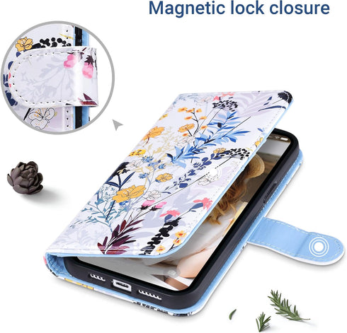 ULAK Compatible with iPhone 12 Pro Max Case with Card Holders, iPhone 12 Pro Max Case Wallet for Women, Durable PU Leather Flip Wristlet Stand Pho...