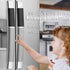 MRKG Refrigerator Door Handle Covers, Set of 4, Washable Without Fading or Cracking, Keep Your Kitchen Appliance Clean from Smudges, Drips, Food Stains, Oil. (Black, Grey)
