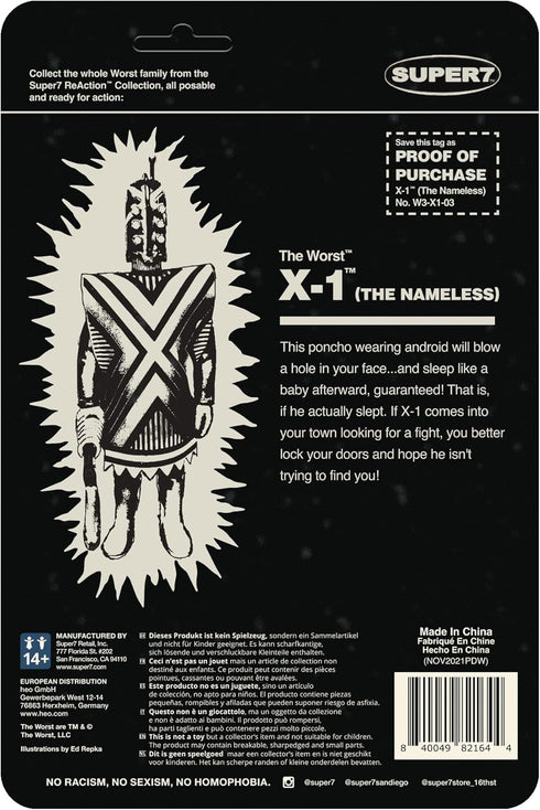 Super7 The Worst X-1 (Monster Glow) - 3.75" The Worst Action Figure with Accessory Collectibles and Retro Toys...