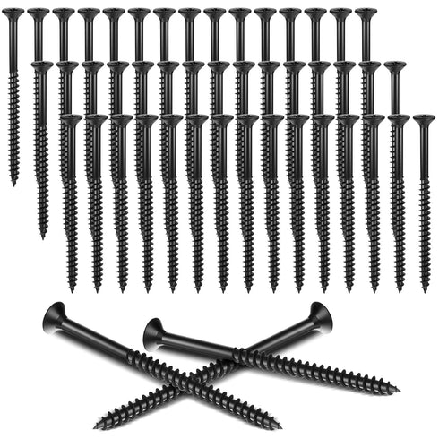48 Pcs Oil Rubbed Bronze Wood Screws 9 x 3 Inch Extra Long Security Door Hinge Screws, Flat Head, Anti Corrosion...