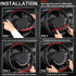 GIANT PANDA Steering Wheel Cover for Kia Soul, Car Steering Wheel Cover for Kia Optima and Telluride - Black...