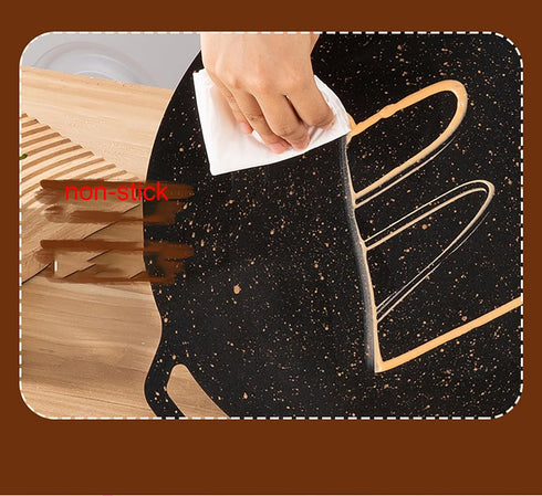 YIKANGHENG Thin Korean Grill Pan, 9 Inch Iron with Non-stick Coating Baking Tray on Heating Stove for Home, Party Travel and Outdoor (9 inch)...