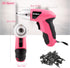 Hi-Spec Electric Screwdriver 27pc 3.6V Pink USB Small Power Screwdriver Set. Cordless Screwdriver & Rechargeable Screwdriver with Driver Bit Set...