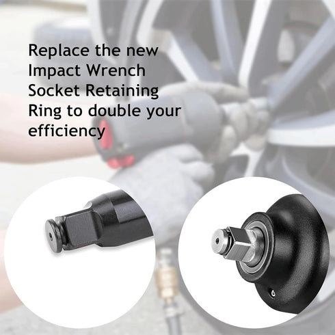 1/2"" & 3/8"" Impact Wrench Retainer rings with O-ring Fit for Electric Wrench/Pneumatic Wrench, Impact Wrench Tool Parts and Accessories (6+6/Set...