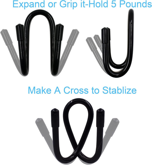 YYST Chain Link Fence Hangers for Link Fence, Chain Fence -to Hold Poles,Brushes,Leaf Rakes,etc Up to 2 Pound - No Pool Accessories (4)...