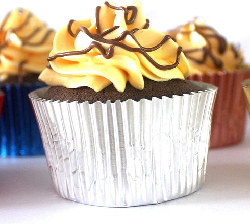 Eoonfirst Foil Cupcake Liners Standard Baking Cups 100 Pcs (Silver)...