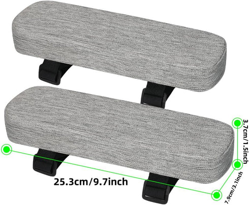 Memory Foam Office Chair Armrest Pads, Comfy Desk Chair Arm Rest Cover for Elbows and Forearms Pressure Relief(Set of 2)...