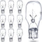 Honoson T5 Landscape Light Bulbs 12 Volt 18 Watt Landscape Bulbs Low Voltage Light Bulbs Small Landscape Lighting Bulb Wedge Base for Replacement ...