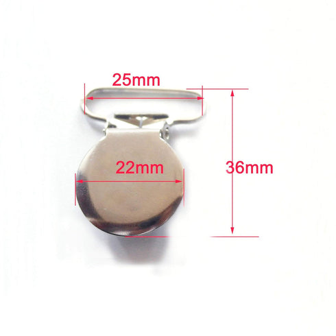 21 Enamel Metal Round Pacifier Clips/Garment Suspender Clips Baby Pacifier Clips for Making DIY Craft Supplies for Dummy Soother Bib Toy Holder Cl...
