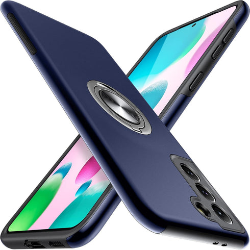 JAME Designed for Samsung Galaxy S21 Case (Not for S21 Plus & S21 Ultra), Slim Tough Rugged Shockproof Protective Case with Metal Ring Kickstand f...