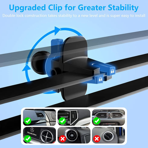 Wireless Car Charger, Auto-Clamping Car Mount 15W/10W/7.5W Fast Charging Air Vent Car Phone Mount Compatible with iPhone 14/13/13 Pro/12 Pro Max/1...