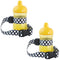 SippyPal Sippy Cup Holder Strap Leash Tether (Blk/White Dot 2-Pack)...