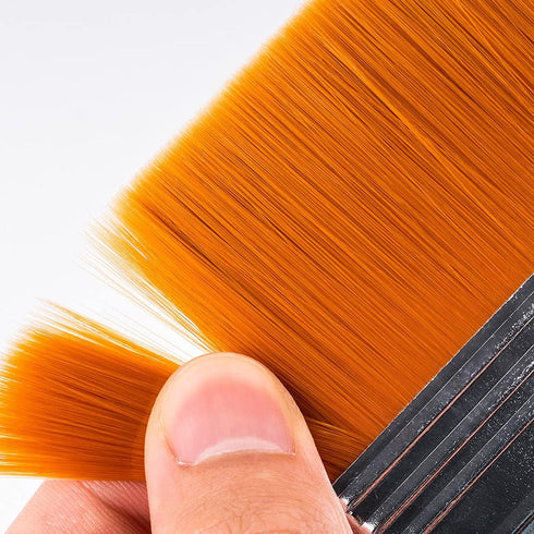LIGHTWISH Set of 7 Flat Paint Brushes for Applying Gesso, Acrylic Paint, Oil Paint, Watercolor...