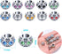 Rhinestone European Beads, 30pcs 10 Colors Large Hole Crystal Spacer Beads Loose Rondelle Charm Beads Crafts Supplies for DIY Snake Chain Bracelet...