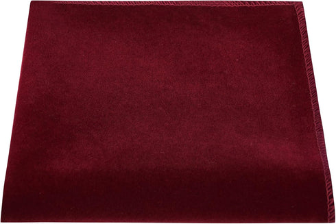 King & Priory Luxury Bordeaux Red Velvet Pocket Square...
