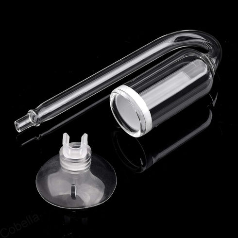 CO2 Diffuser U Shape for Aquarium Fish Tank Pollen Glass CO2 Bubble Diffuser Air Pump Check Valve for Aquaneat Aquarium Planted...