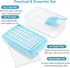 ARTLEO Ice Cube Tray with Lid and Bin for Freezer, Easy Release 55 Trapezium Ice Cube Tray with Cover, Storage Container, Scoop, Flexible Durable ...
