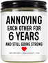 6 Years Candle, Iron Anniversary, Gifts for Him, Her, 6 Year Anniversary, Gifts for Men, Wife, Husband, Women, 6th Wedding Anniversary, Gifts for ...