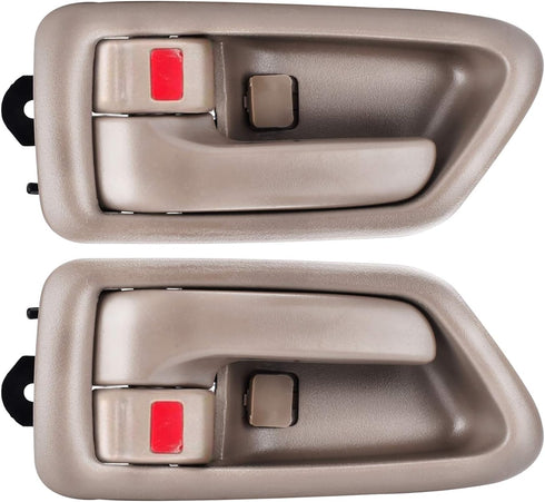 FAERSI 2Pcs Inside Interior Door Handle Front Rear Driver & Passenger Side Replacement for 1997 1998 1999 2000 2001 Toyota Camry Beige/Tan...