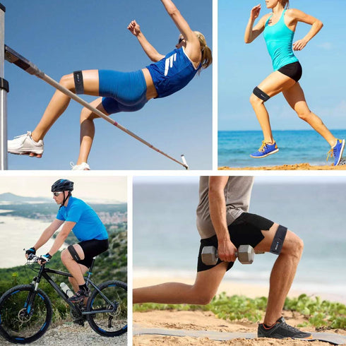 IT Band Strap, Adjustable Iliotibial Band Syndrome Brace, Athletic Stabilizer for Men, Women, Knee Support Strap for Running, Cycling, Hiking, Exe...
