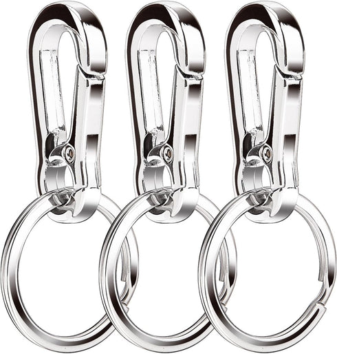 Metal Keyring Keychain Key Ring Chain Holder Organizer for Car/Key Finder, 3 Pack...