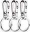 Metal Keyring Keychain Key Ring Chain Holder Organizer for Car/Key Finder, 3 Pack...
