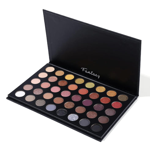 Professional Neutral Eyeshadow Makeup Palette, 40 Pigmented Matte Shimmer Warm Eye Shadows, Naked Nudes Rose Gold Smoky Brown Pressed Powder Palle...
