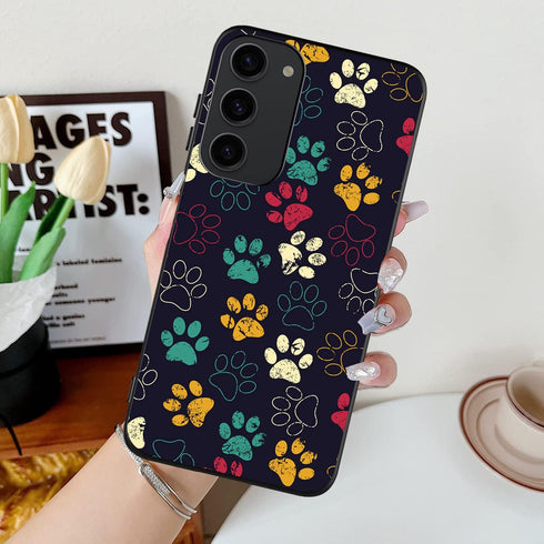 Galaxy S23 5G 6.1 inch Case Cute Colorful Paws Designs Phone Cover for Women Girls Stylish Slim Shockproof TPU Bumper Protective Phone Case for Ga...