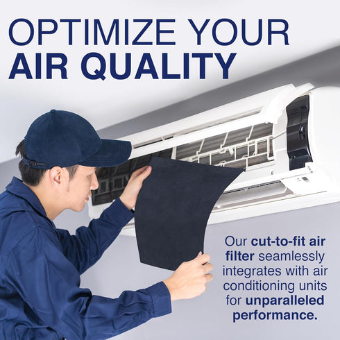Cut To Fit Air Filter - Carbon Pad Pre Filter for Air Purifiers Furnace Filters, Trash Cans and Air Conditioner Filters, 1/6" thick, 16" x 48" - 2...