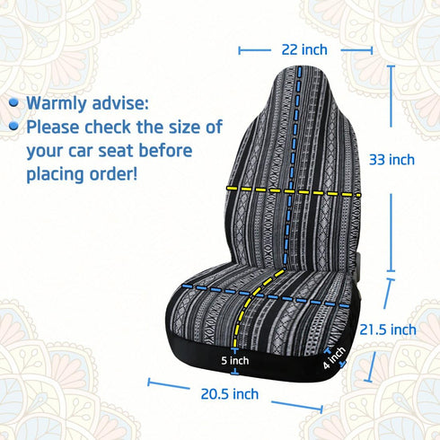 uxcell Universal Black Bucket Seat Cover Protector Pad for Auto Car SUV...