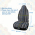 uxcell Universal Black Bucket Seat Cover Protector Pad for Auto Car SUV...