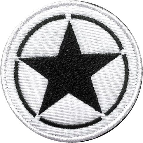 Antrix Tactical AR Star Embroidered Emblem Patch Hook & Loop USA Star Patch for Backpack Hat Jacket Jeans Uniform - Dia 3.15"...