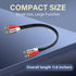 2RCA Video Extension Cable 2RCA Male to 2RCA Male Short Subwoofer Cable 2RCA to 2RCA Cable Stereo Audio Cable RCA to RCA Short Cable for HDTV Syst...