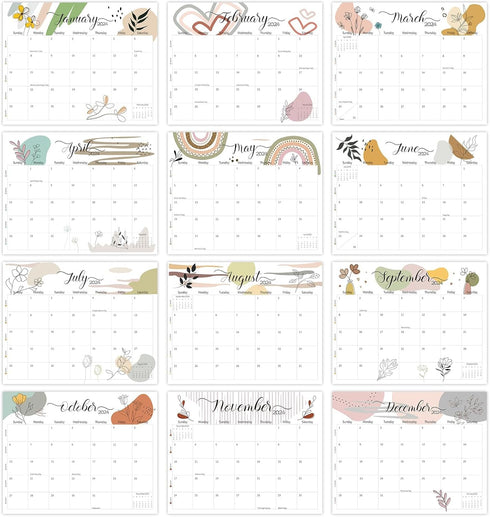 GuassLee Magnetic Calendar 2024-2025 - Magnetic Calendar for Fridge 11 x 14 Inches, Runs from Jan.2024 to Jun.2025, 18 Monthly Calendar Planner fo...