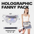 Holographic Fanny Pack Belt Bag | Waterproof Crossbody Bum Waist Pack - For Halloween, Rave, Hiking, Running, Travel (Silver)...