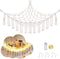 Stuffed Animal Hammock with LED Light, Toy Hammock for Stuffed Animals Storage for Kids Room Decor, Stuffed Animal Hammock Corner, White...
