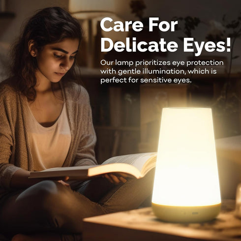LED Night Light Touch Lamp - Smart Touch Cordless Rechargeable Lamp for Bedroom Night Stand with Remote Control | Portable Night Lights for Adults...