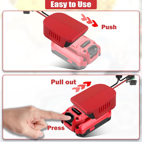 2 Power Wheel Adapter for Craftsman V20, 20V Battery Adapter with 14 Gauge Wire, 30Amp Fuse, Wire terminals, On/Off Button for DIY, Robotics Rc Tr...