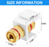 12 Pieces Banana Jack Binding Post Keystone Jack Insert, Black and Red Rings Audio Speaker Keystone Connector Screw Type Inline Coupler for Wall P...