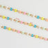 Mixed Color Enamel Cable Rolo Chains Bulk Oil Drip Rainbow Necklace Bracelet DIY Jewelry Making Supplies Gold Plated Brass Chain Roll...