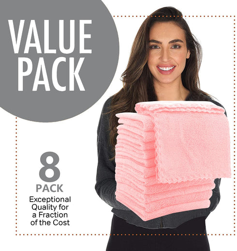 8 Pack Large Burp Cloths for Baby - 20" by 10" Ultra Absorbent Burping Cloth, Hand Washcloths, Newborn Towel - Milk Spit Up Rags - Burpy Cloths fo...