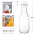 DilaBee Water Carafe with Lids - 50 Oz - Plastic Juice Pitcher Carafes for Mimosa Bar, Milk, Smoothie, Iced Tea - Drink Containers for Fridge - Fo...